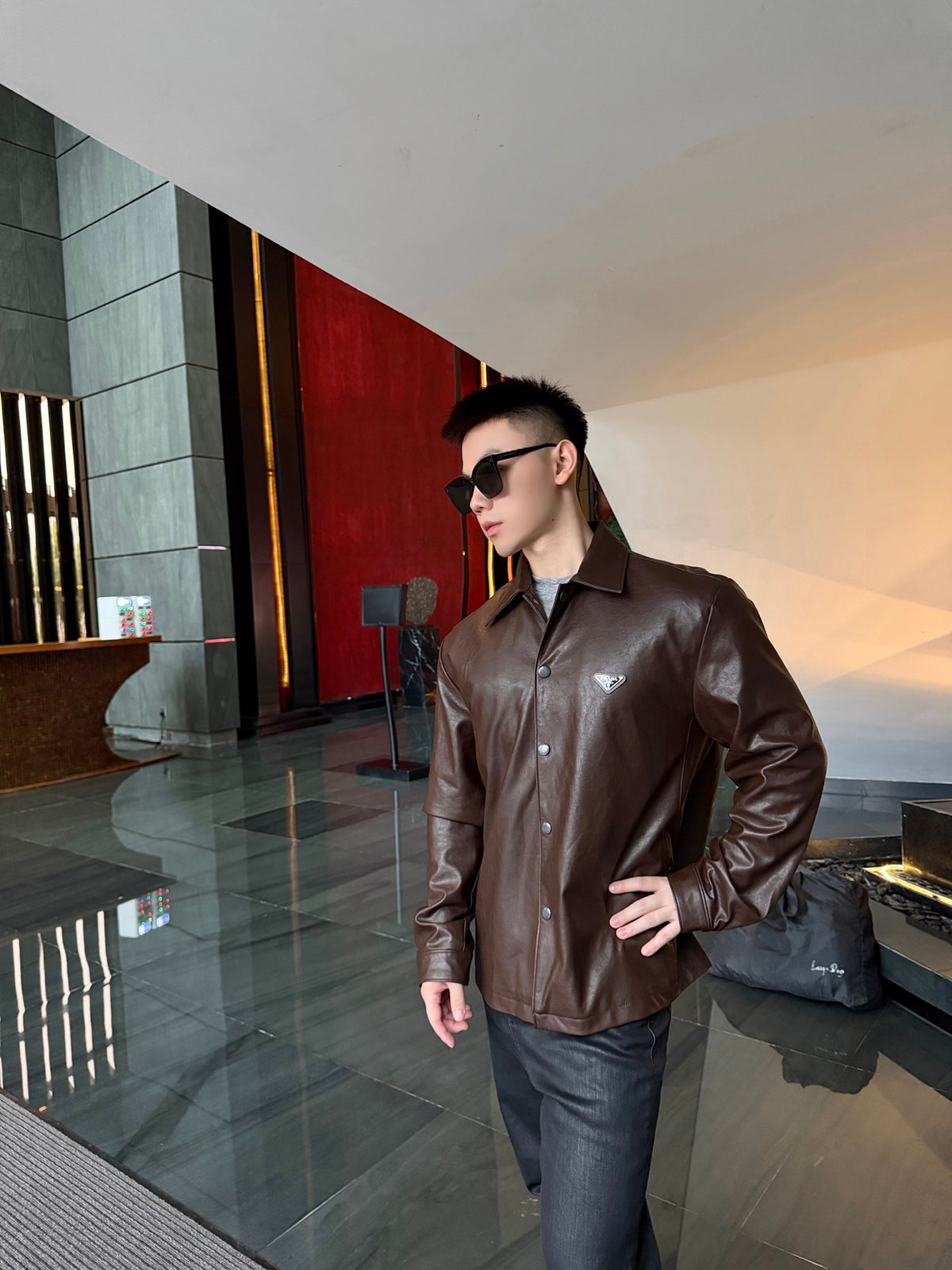 2026 New Model GS Single Button Leather Jacket (CC7043-C05)