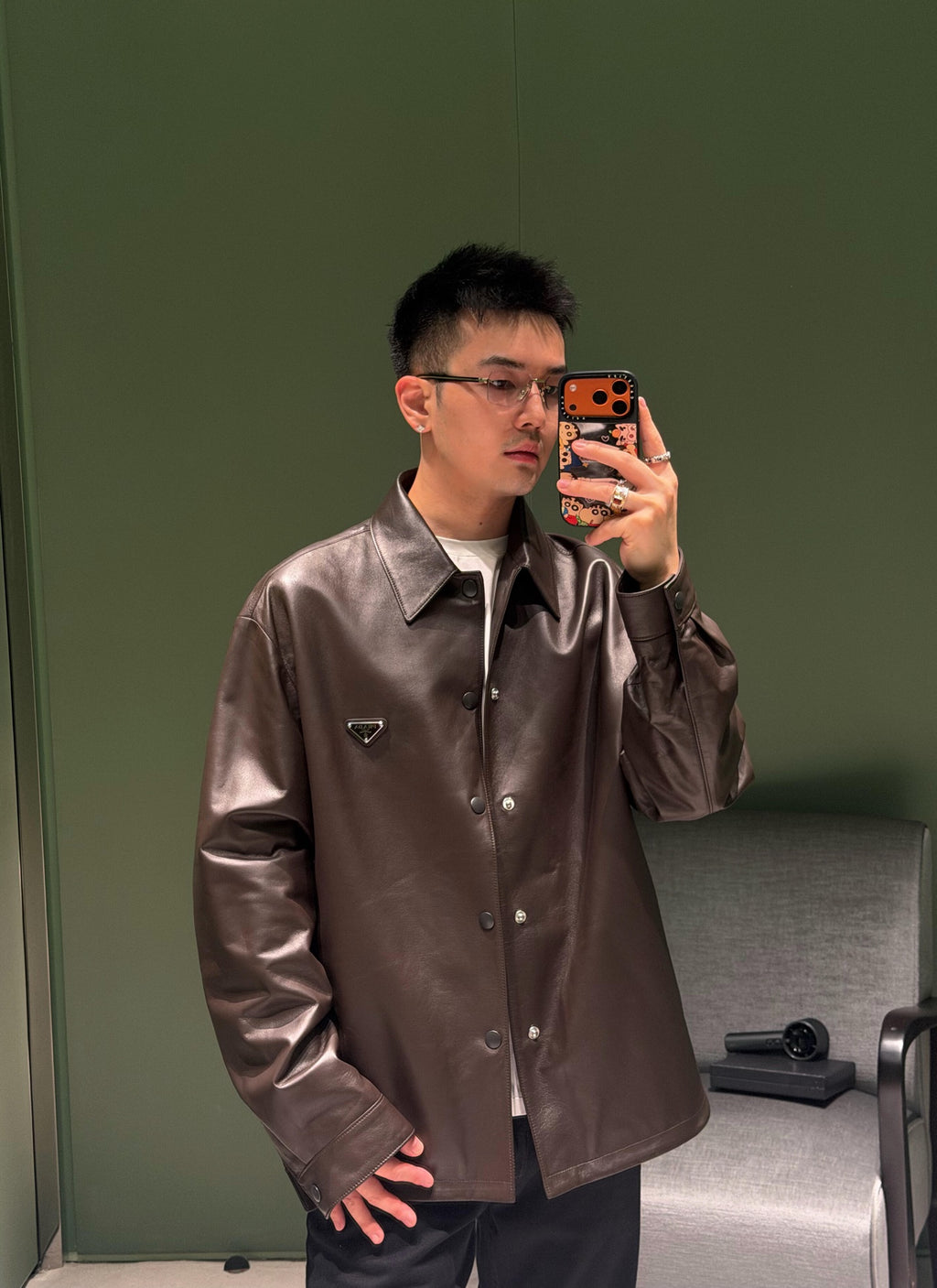 2026 New Model GS Single Button Leather Jacket (CC7043-C05)