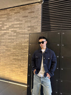 2026 New Model GS Logo Printed Denim Jacket (AA1042-B80)