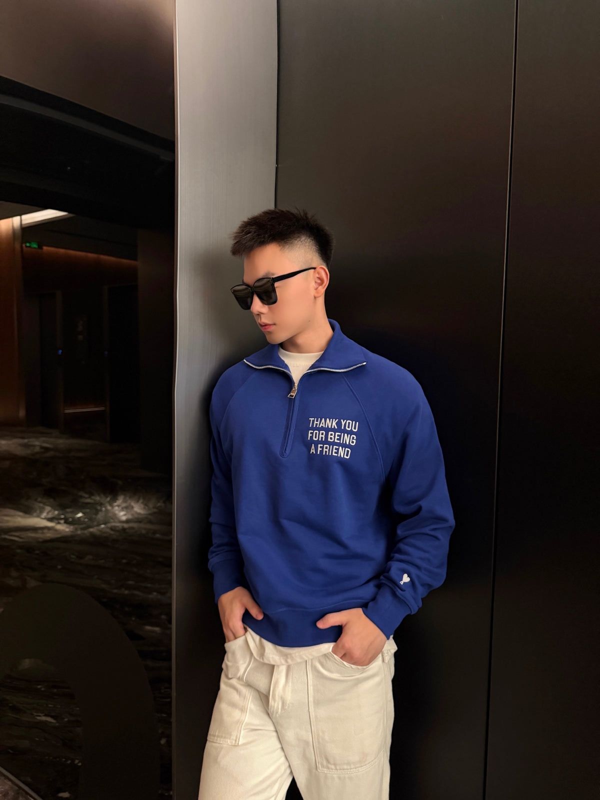 2026 New Model GS Embroidered Half-Zip Sweatshirt (AA1029-B15)