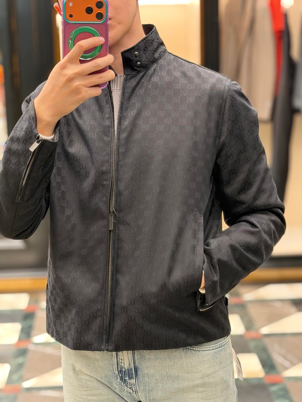 2026 New Model GS Full-Print Logo Zipper Jacket (AA1011-C05)