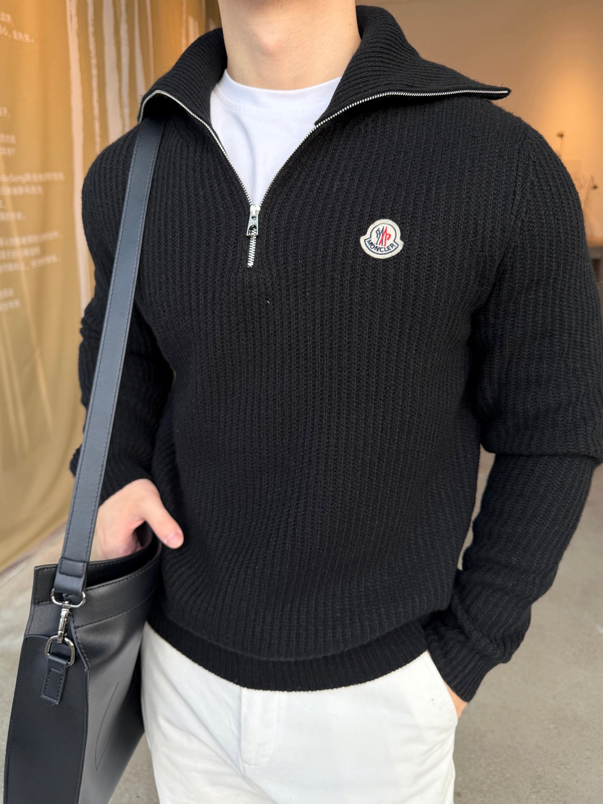 2026 New Model GS Logo Half-Zip Sweater (AA1015-B40)