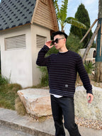 2026 New Style GS Embroidered Striped Jacquard Sweater (AA633-B50)