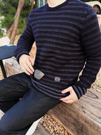 2026 New Style GS Embroidered Striped Jacquard Sweater (AA633-B50)
