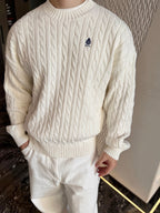 2026 New Model GS Embroidered Twisted Knit Sweater (CC7032-B20)
