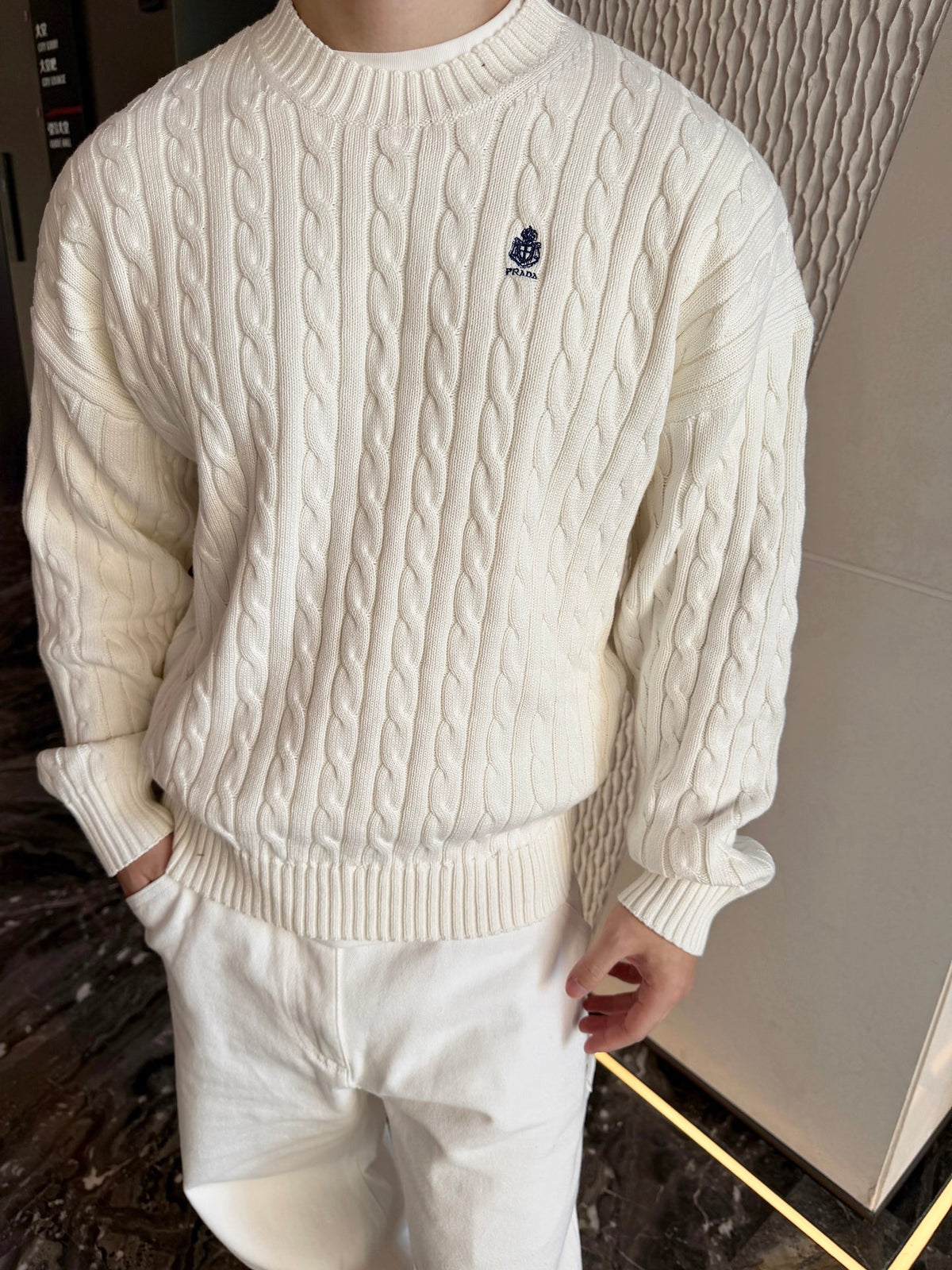 2026 New Model GS Embroidered Twisted Knit Sweater (CC7032-B20)
