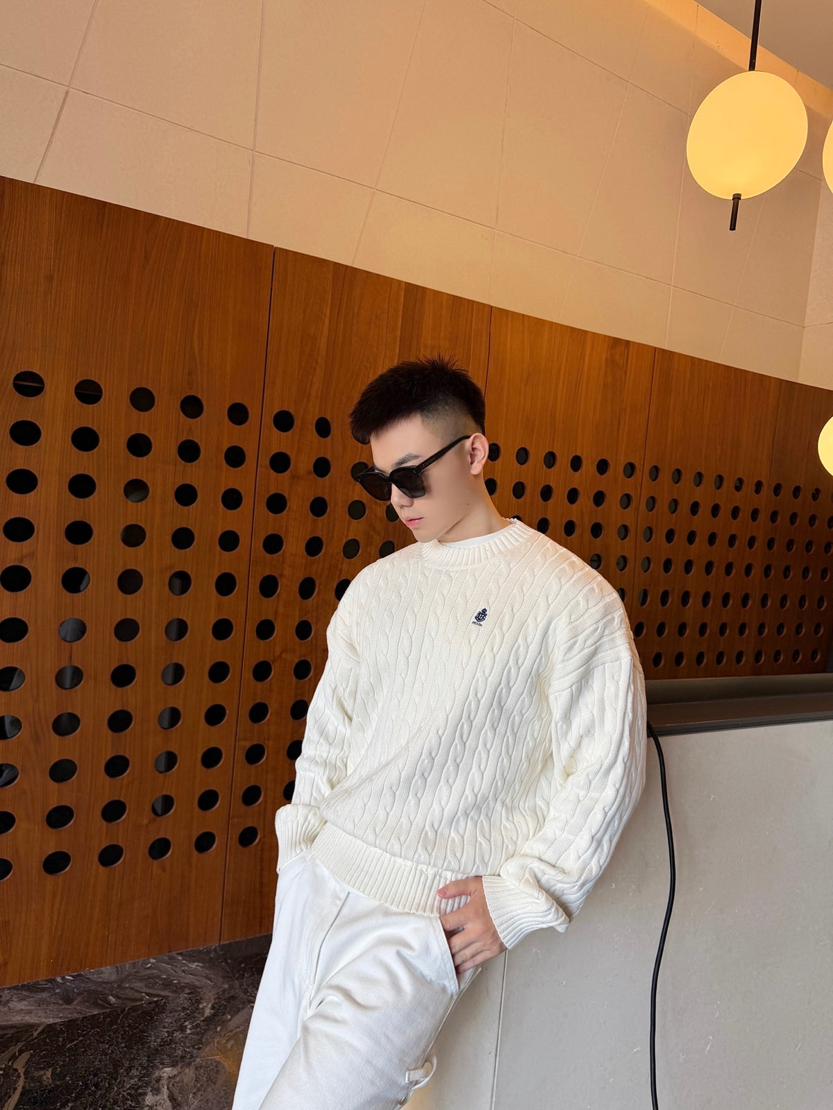 2026 New Model GS Embroidered Twisted Knit Sweater (CC7032-B20)