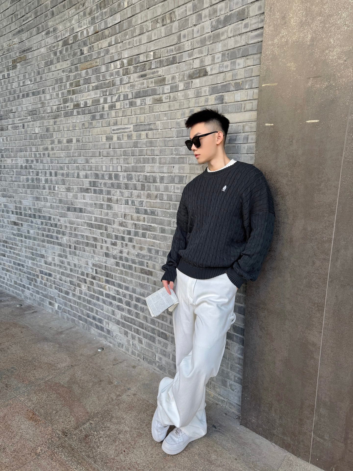 2026 New Model GS Embroidered Twisted Knit Sweater (CC7032-B20)