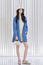 2026 Women's GS Label Full Print Denim Dress (EE451)