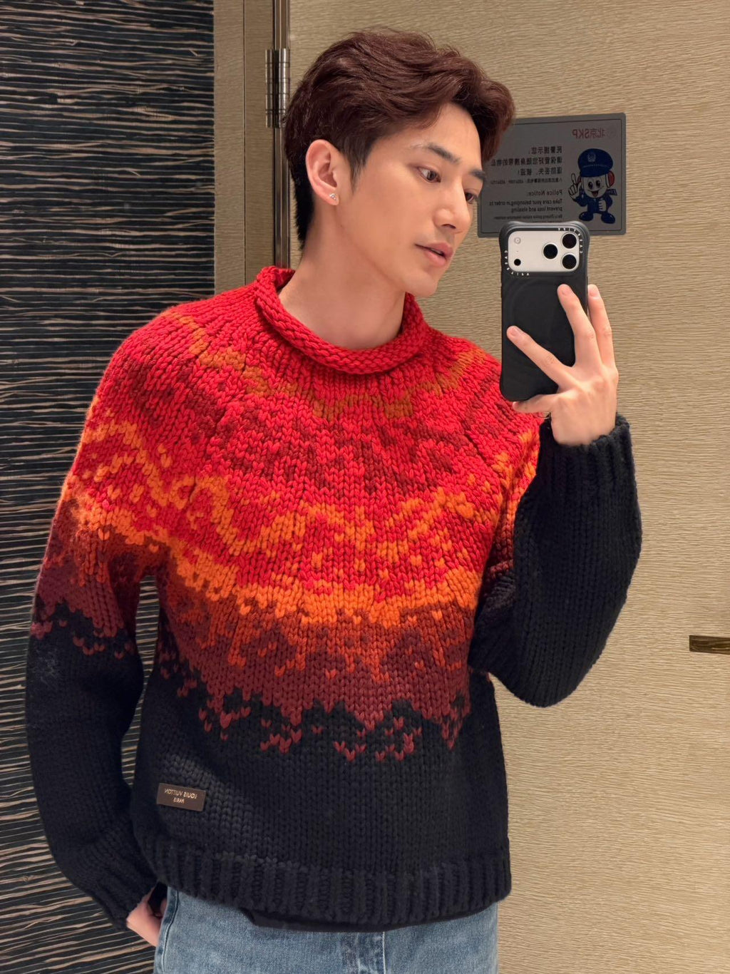 2026 New Model GS Logo Volcano Plaid Sweater (AA1019-C00)