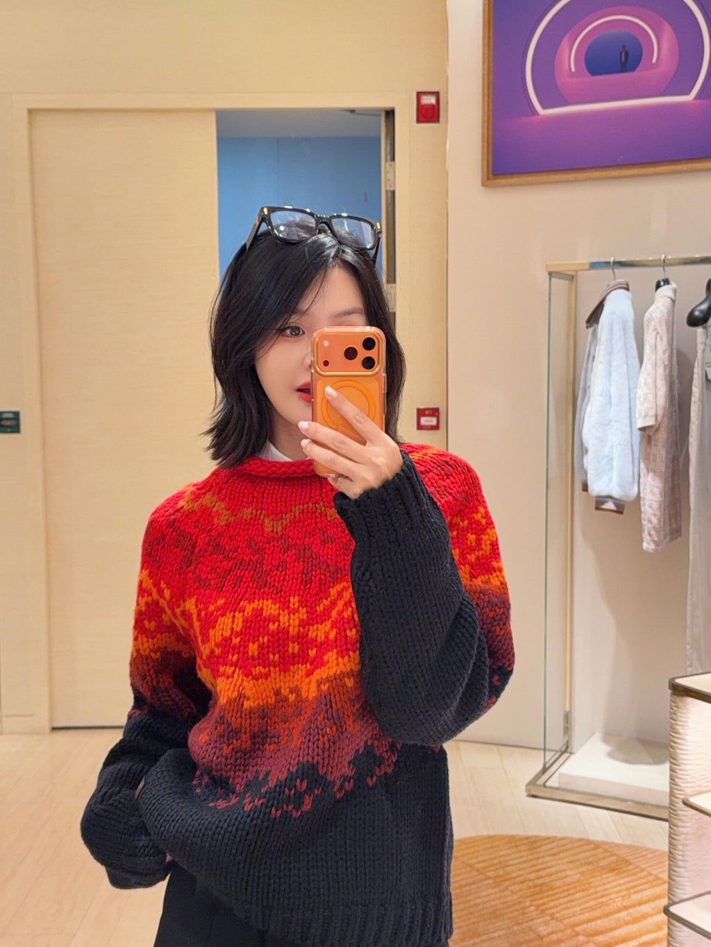 2026 New Model GS Logo Volcano Plaid Sweater (AA1019-C00)