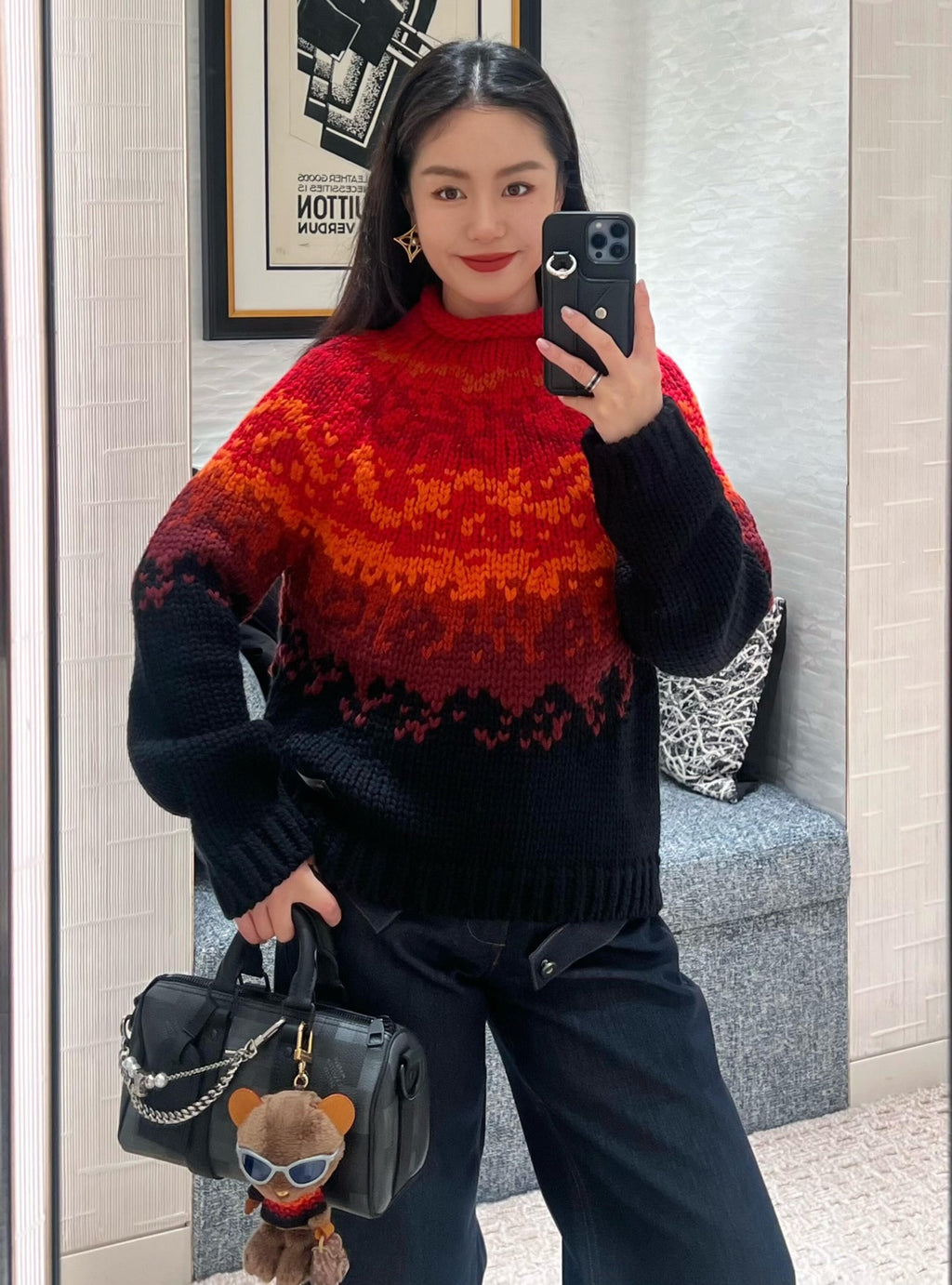 2026 New Model GS Logo Volcano Plaid Sweater (AA1019-C00)