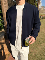 2026 New GS Striped Zip-Up Sweater Coat (AA1021-B90)