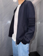 2026 New GS Striped Zip-Up Sweater Coat (AA1021-B90)