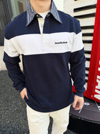 2026 New Model GS Embroidered Stripes Polo Neck Long Sleeve (BB913-A95)
