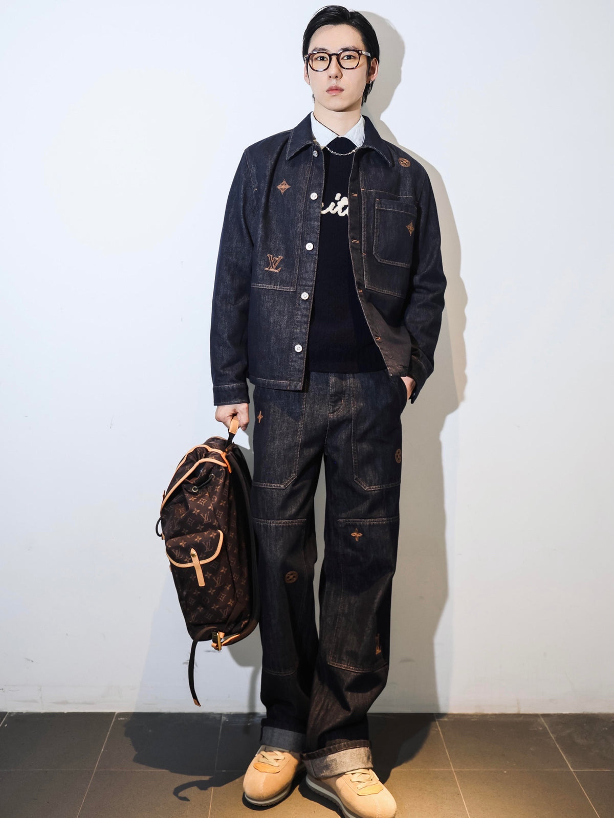 2026 New Model GS Embroidered Logo Denim Jacket (BB4050-C00)