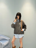 2026 New Model GS Logo Plaid Half-Zip Sweater (AA1007-B40)