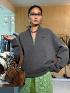 2026 New Model GS Logo Plaid Half-Zip Sweater (AA1007-B40)