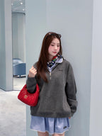 2026 New Model GS Logo Plaid Half-Zip Sweater (AA1007-B40)