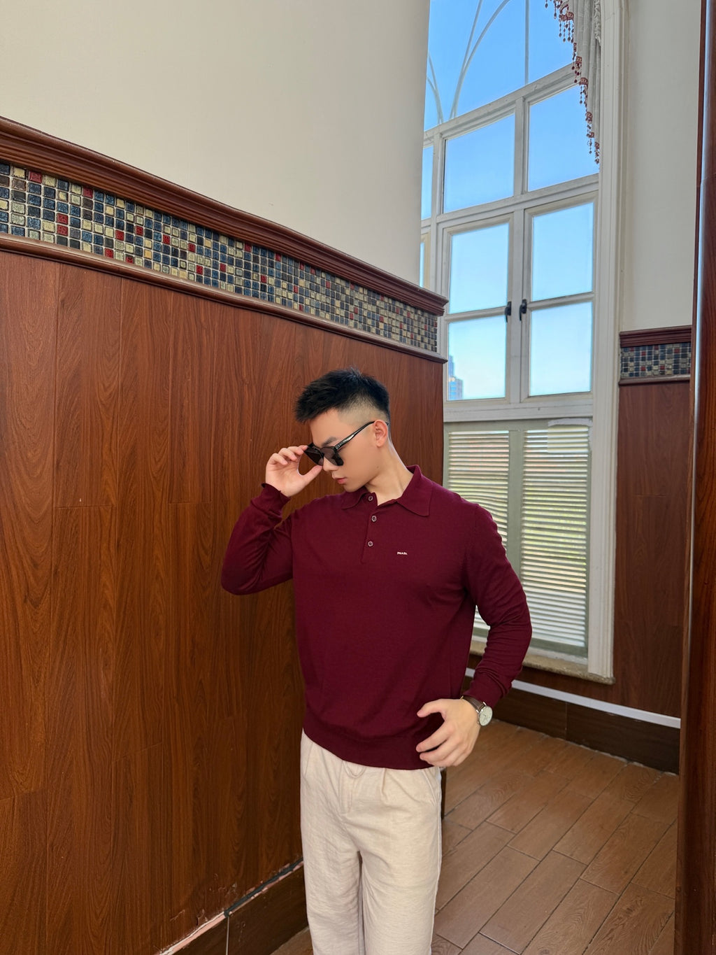 2026 New Model GS Embroidered Polo Neck Sweater (CC7033-B10)