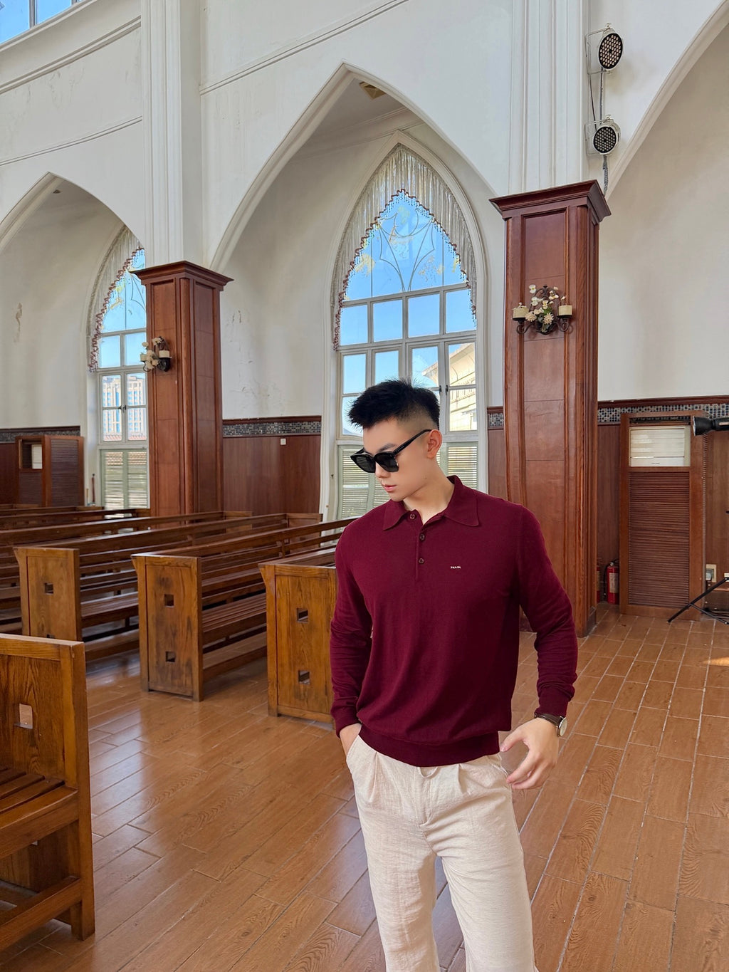 2026 New Model GS Embroidered Polo Neck Sweater (CC7033-B10)