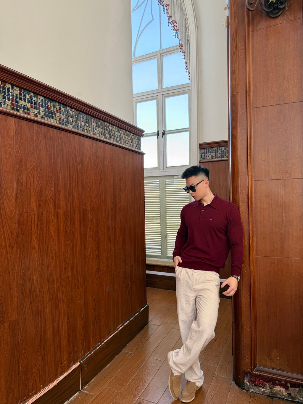 2026 New Model GS Embroidered Polo Neck Sweater (CC7033-B10)