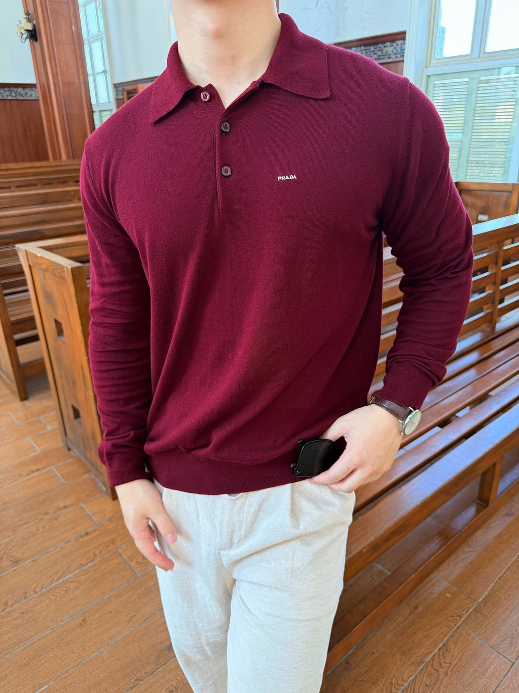 2026 New Model GS Embroidered Polo Neck Sweater (CC7033-B10)