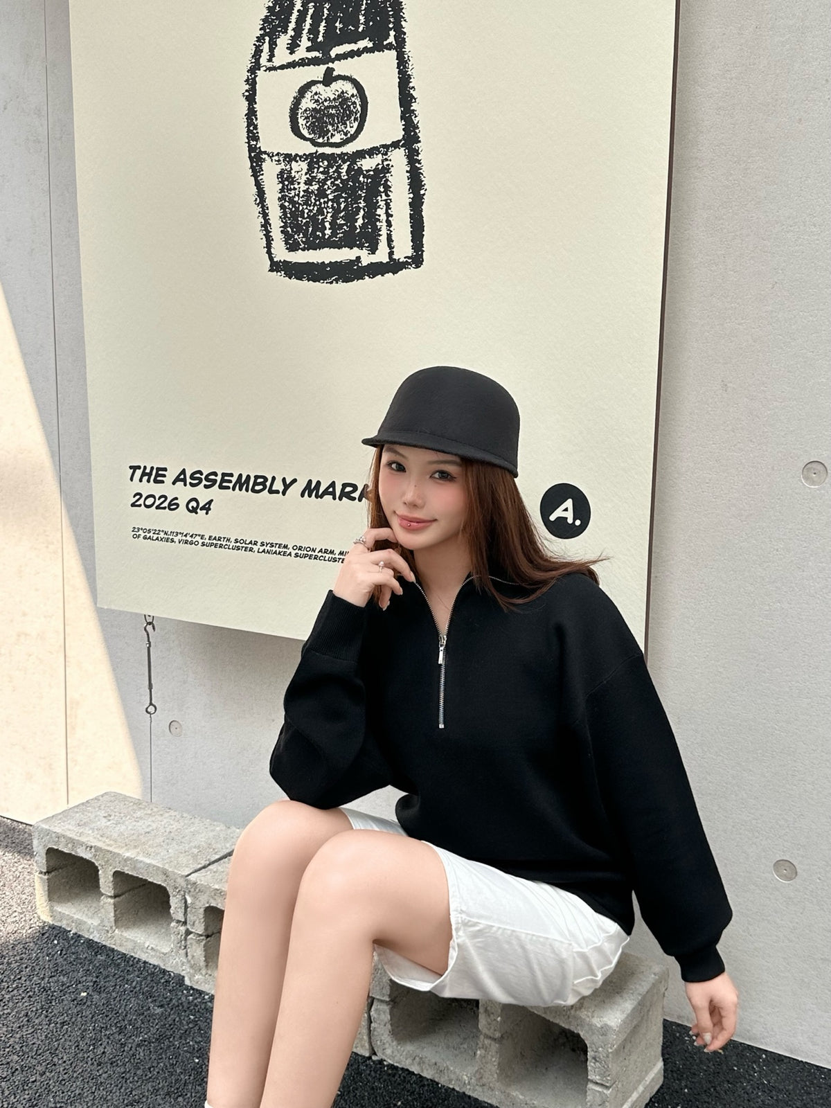 2026 Women's GS Logo Half-Zip Sweater (FF829)