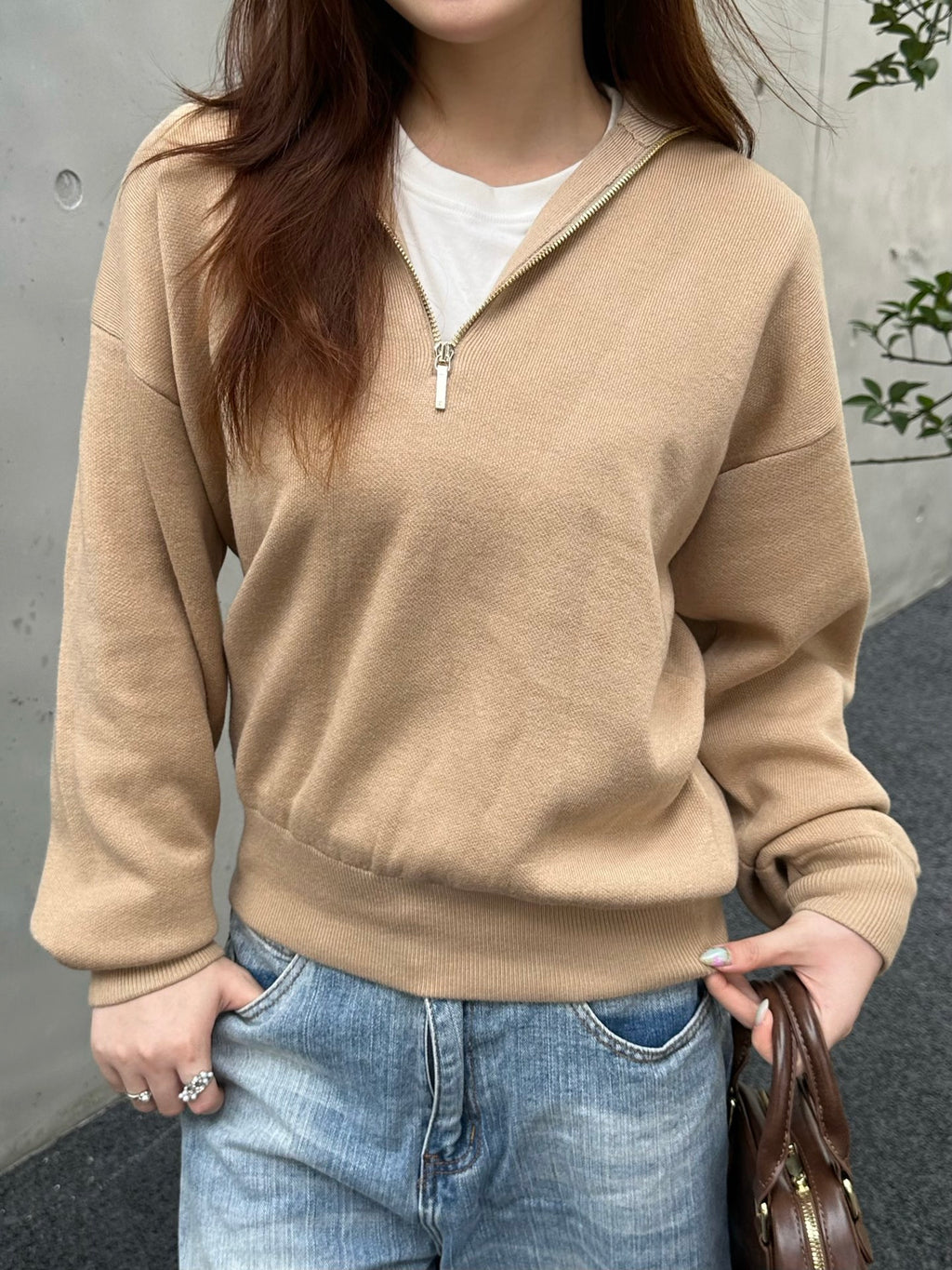 2026 Women's GS Logo Half-Zip Sweater (FF829)