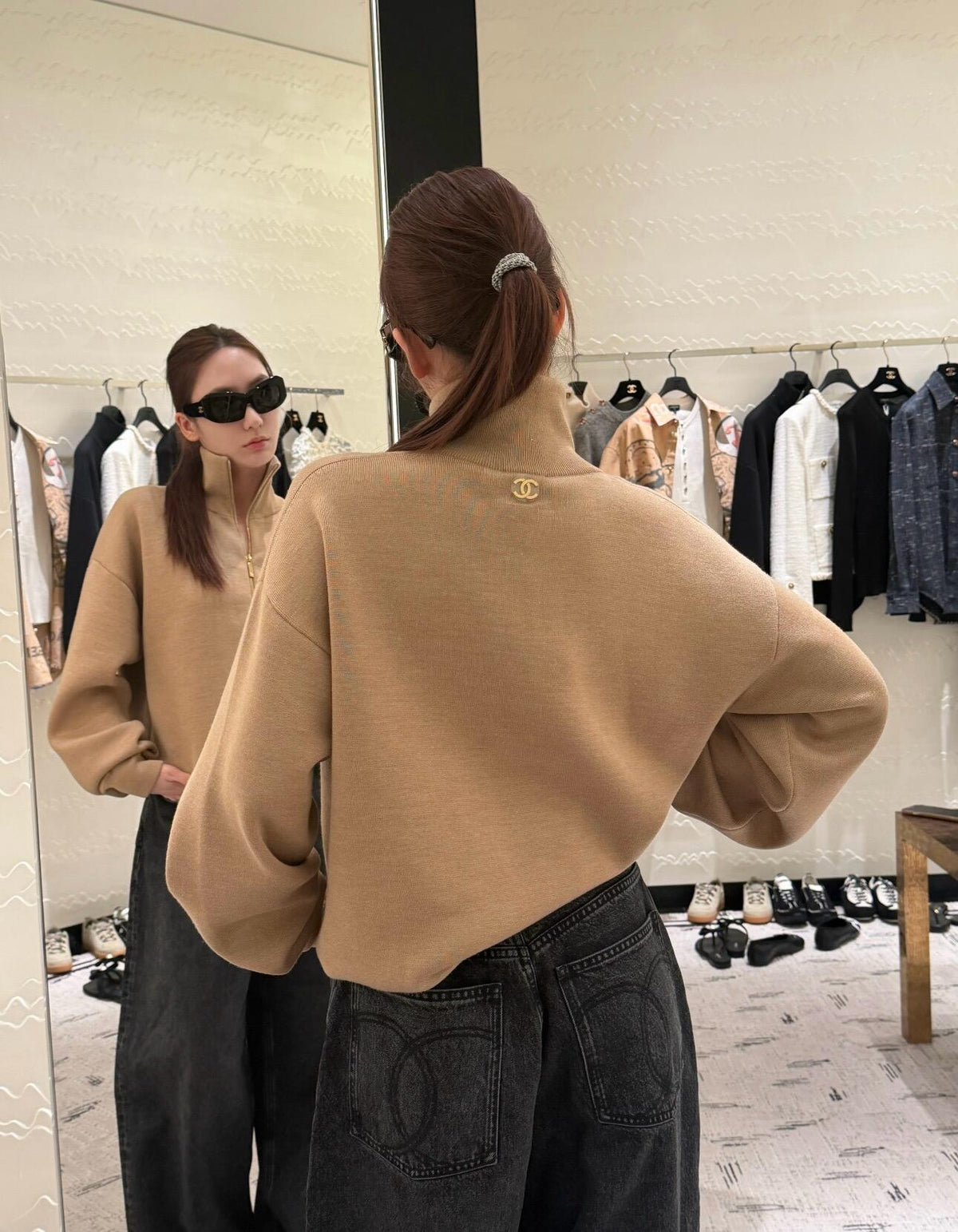 2026 Women's GS Logo Half-Zip Sweater (FF829)