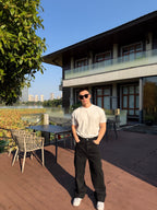 2026 New GS Knitted Leather Flared Jeans (AA1058-B75)