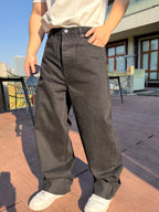 2026 New GS Knitted Leather Flared Jeans (AA1058-B75)