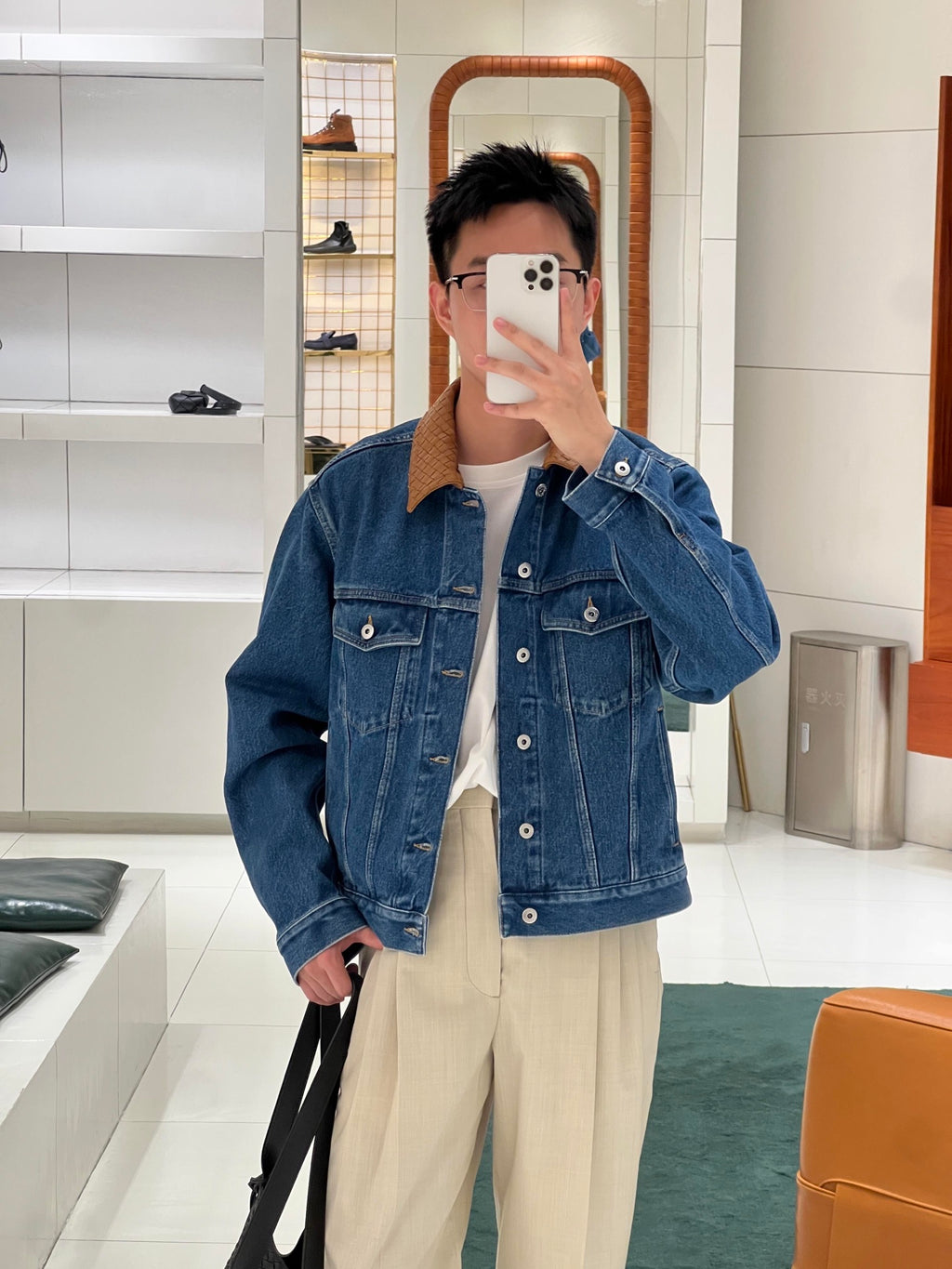 2026 new GS woven leather denim jacket (BB4040-C80)