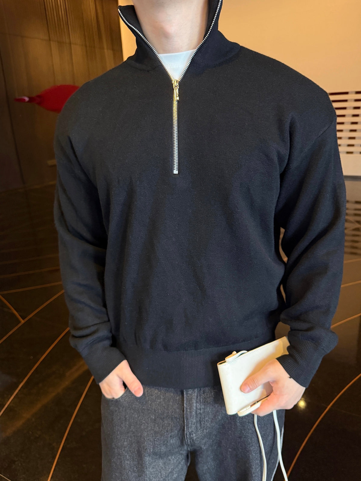2026 New Model GS Logo Half-Zip Sweater (CC7024-B40)