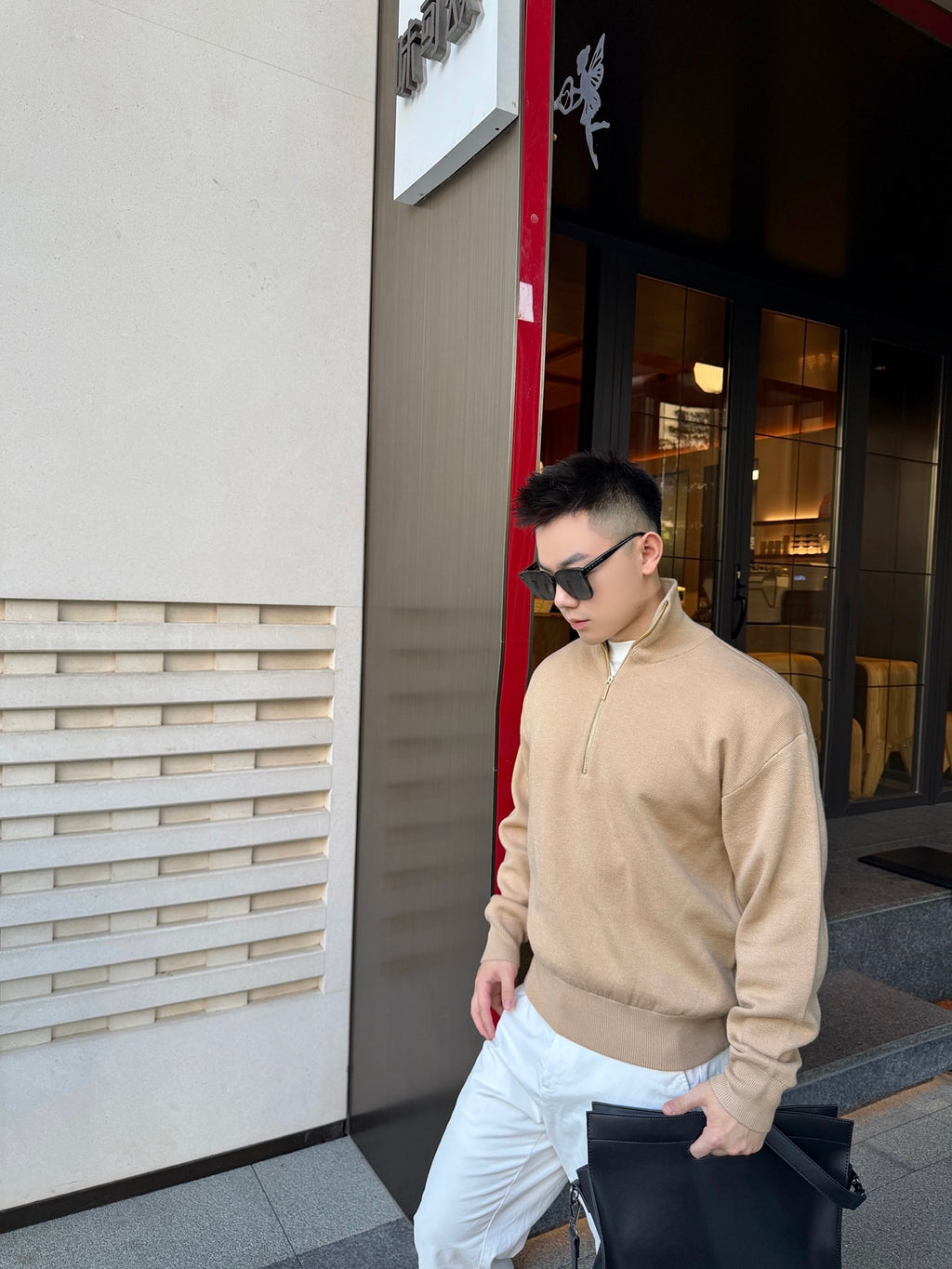 2026 New Model GS Logo Half-Zip Sweater (CC7024-B40)