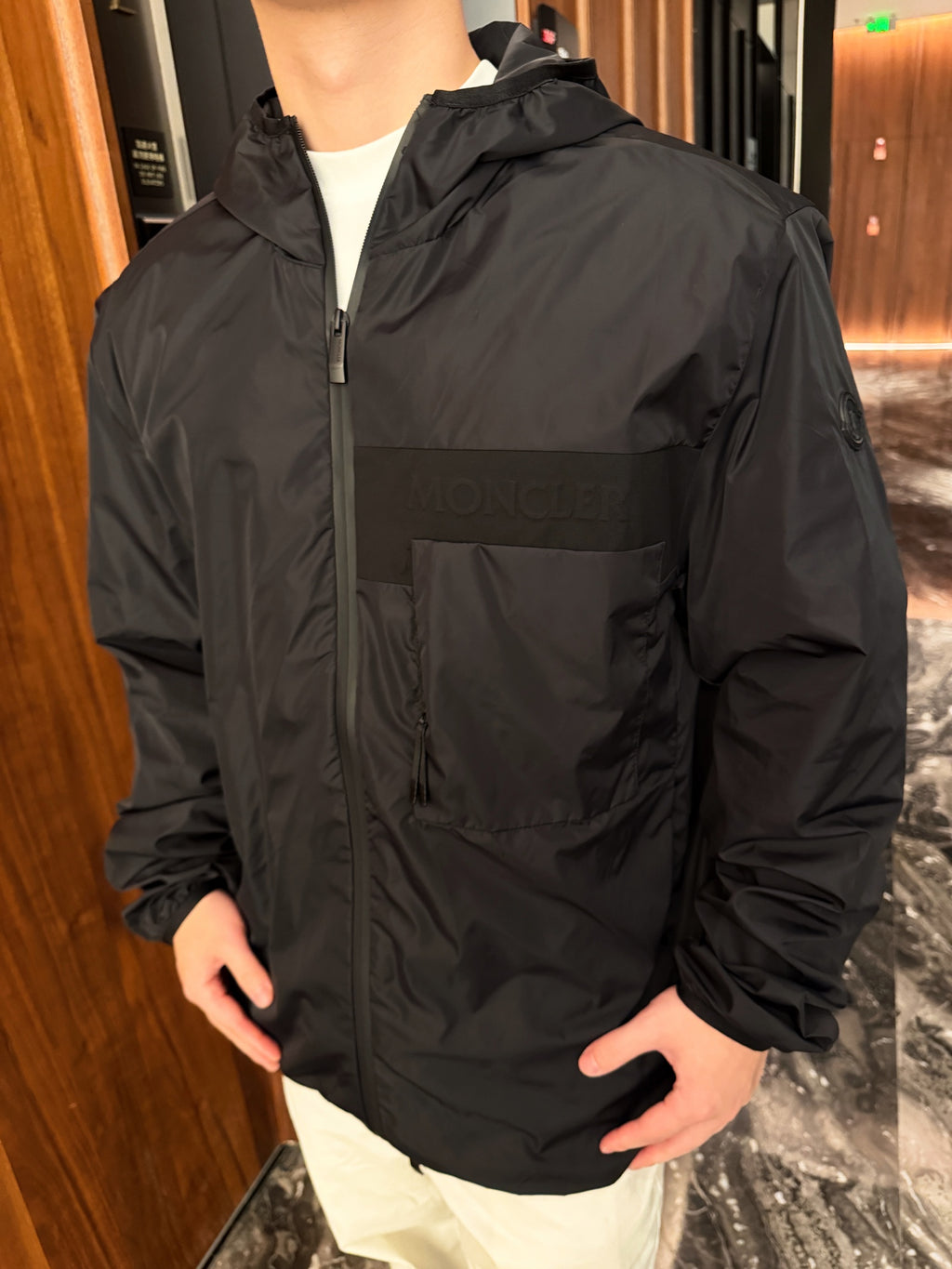 2026 New Model GS Embossed Pocket Hooded Coat (BB4046-B90)