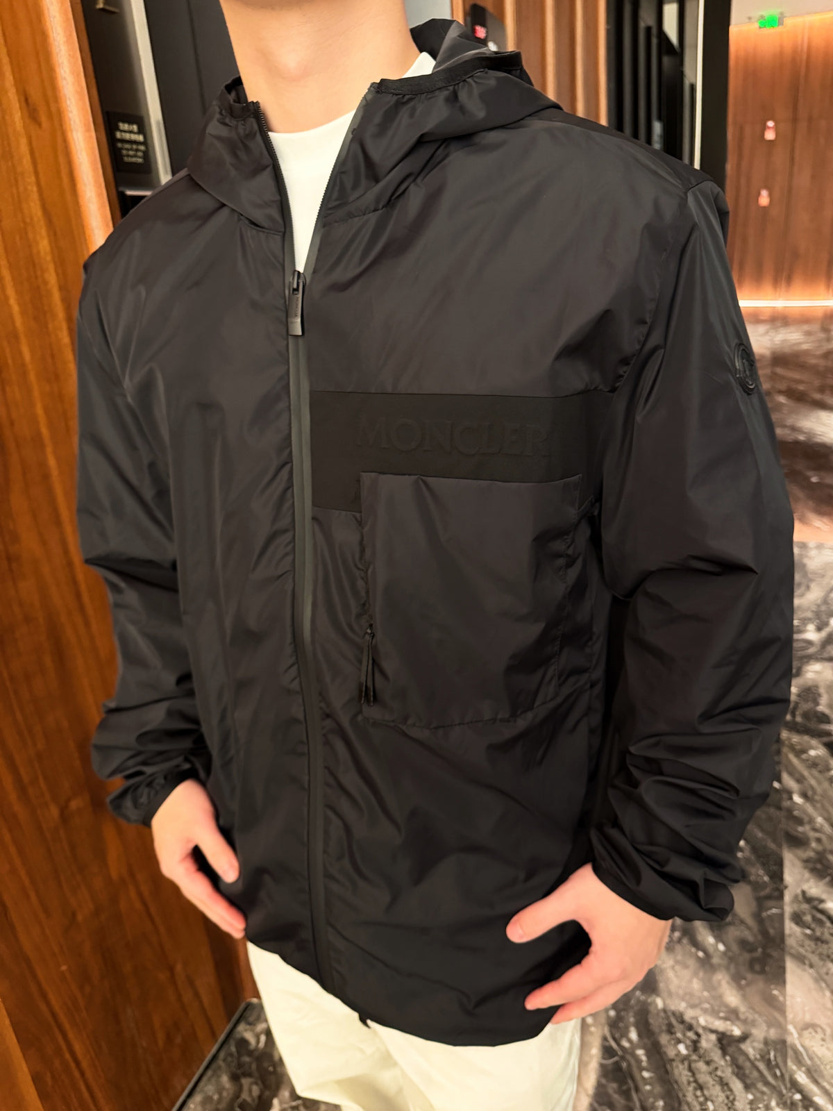 2026 New Model GS Embossed Pocket Hooded Coat (BB4046-B90)