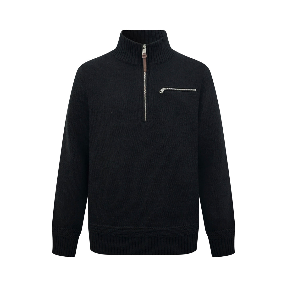 2026 New Model GS Logo Leather Pouch Half-Zip Sweater (AA1006-B40)