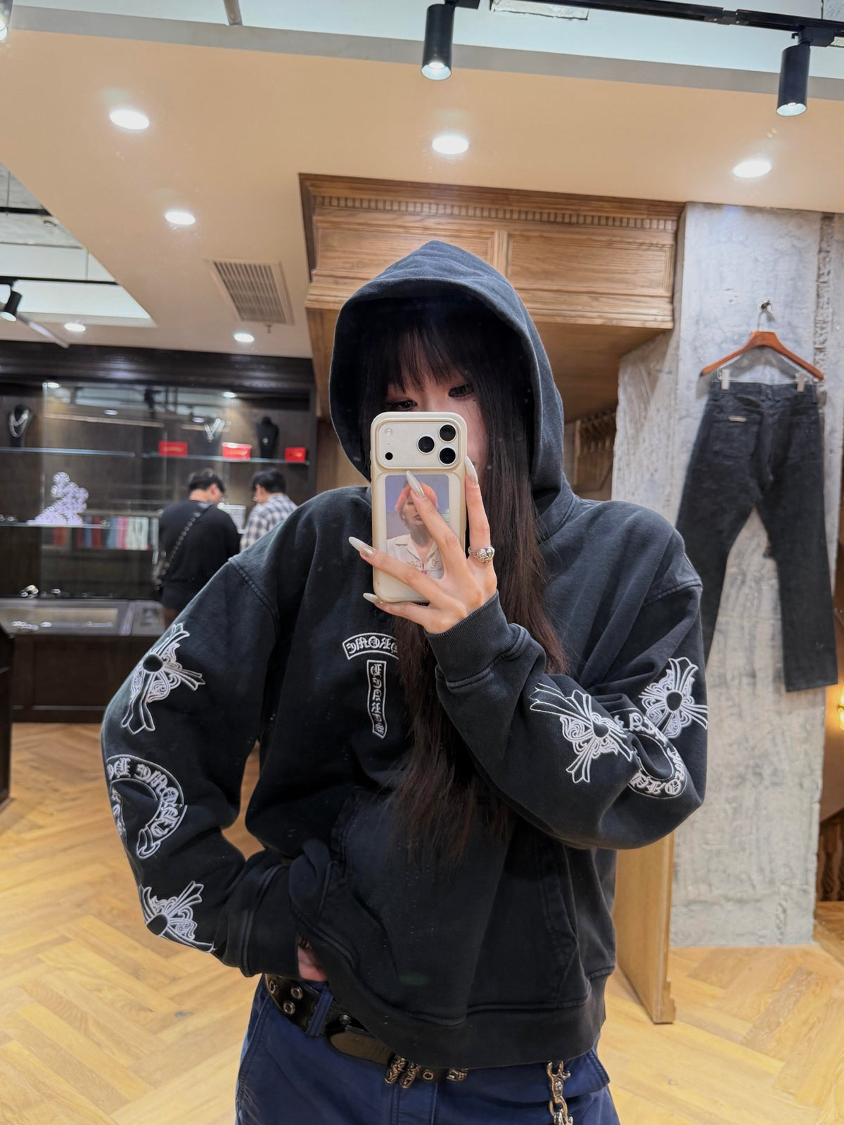 2026 New Model GS Logo Washed Antique Hoodie (AA1051-B35)