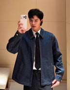 2026 New Model GS Full-Print Logo Zipper Denim Jacket (AA1032-C30)