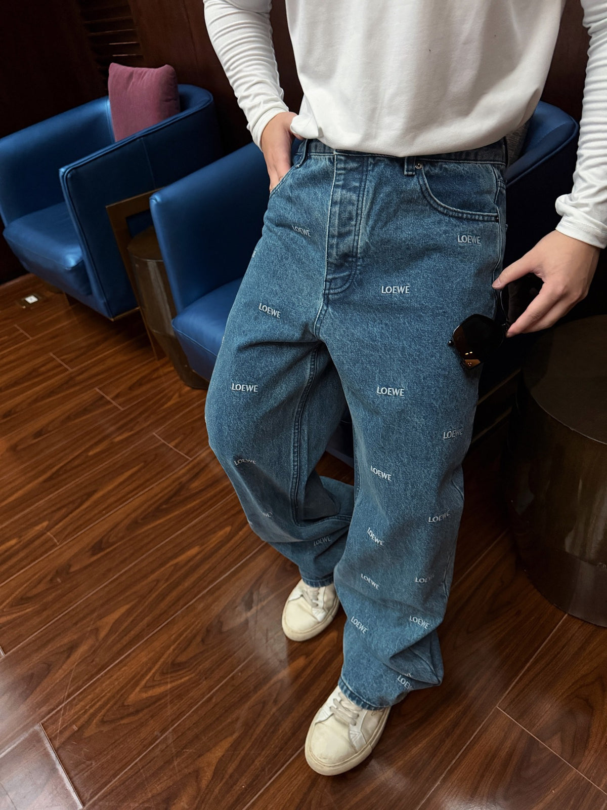 2026 New Style GS Embroidered Logo Printed Denim Pants (BB4044-B75)