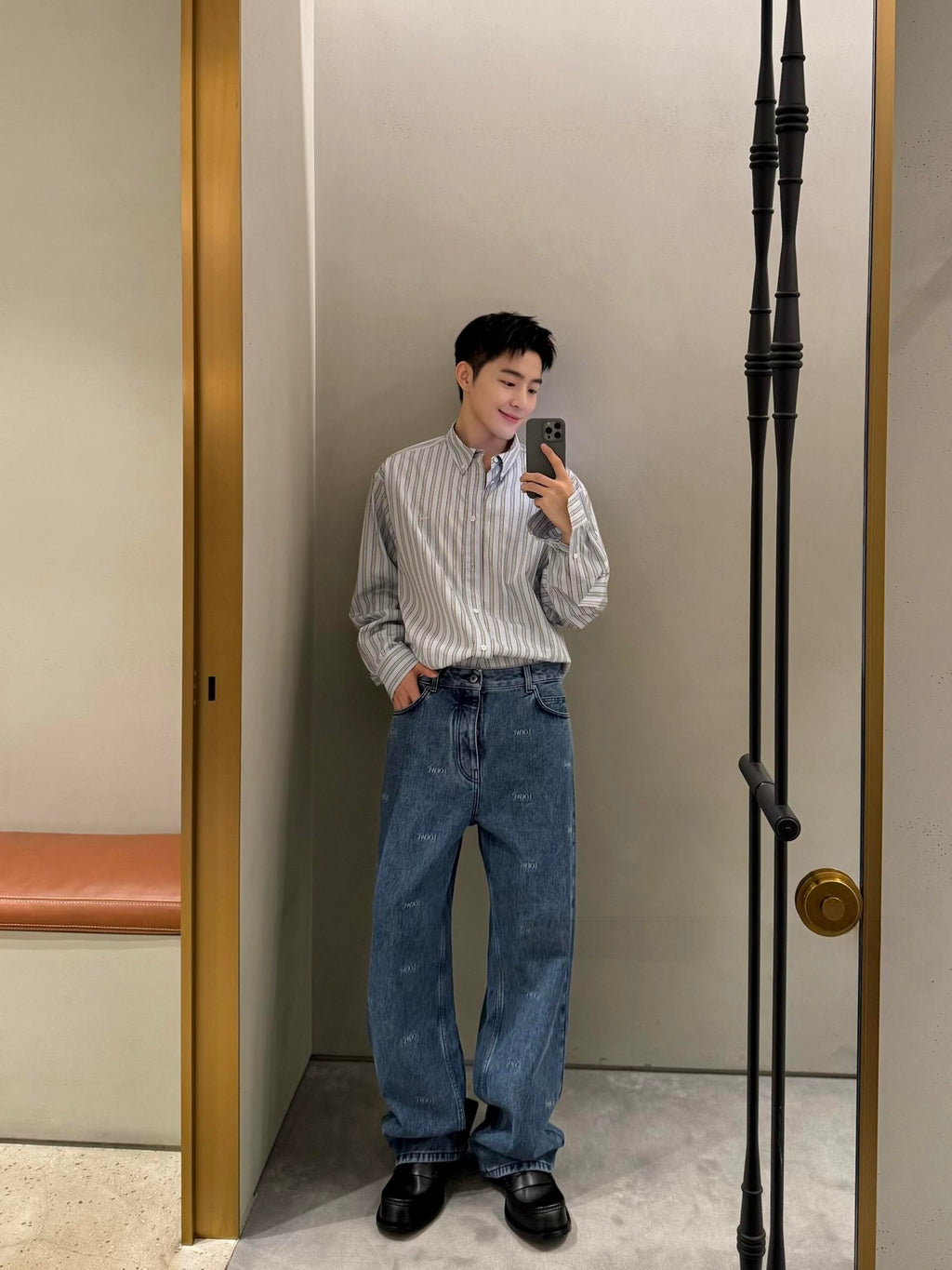 2026 New Style GS Embroidered Logo Printed Denim Pants (BB4044-B75)