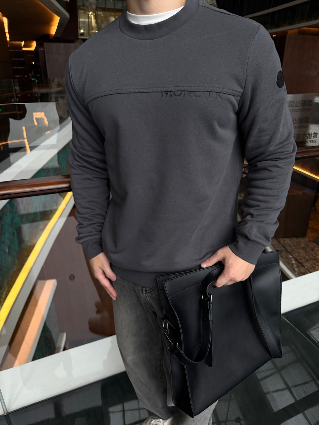 2026 New Model GS Logo Embroidered Sweatshirt (AA1054-A65)