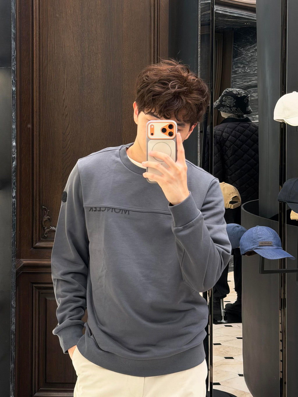 2026 New Model GS Logo Embroidered Sweatshirt (AA1054-A65)