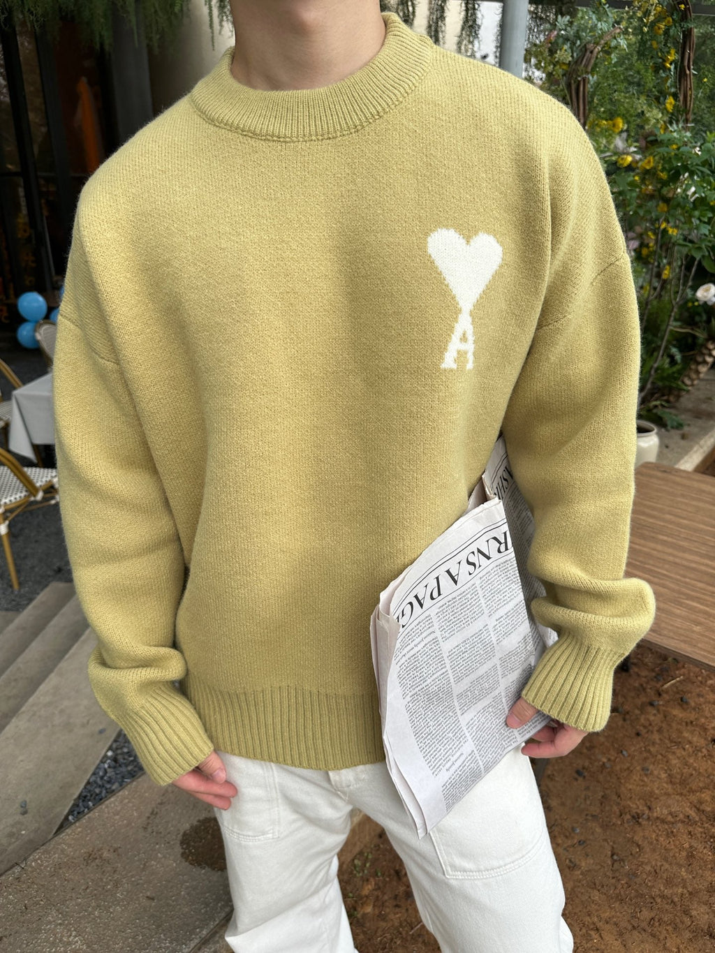 2026 New GS Jacquard Crew Neck Knit (25374-B30)
