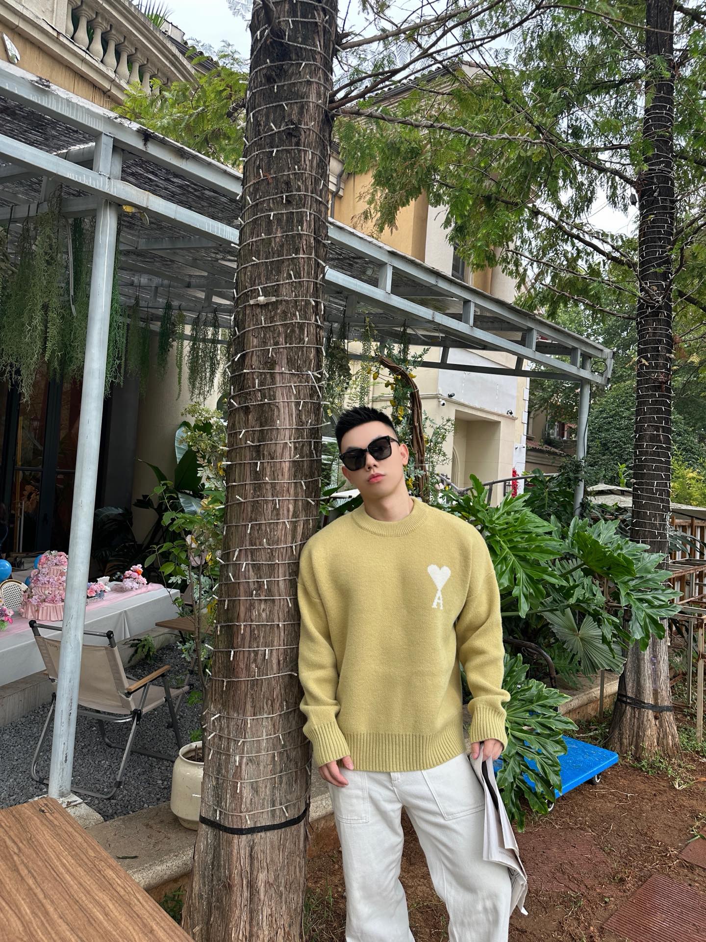 2026 New GS Jacquard Crew Neck Knit (25374-B30)
