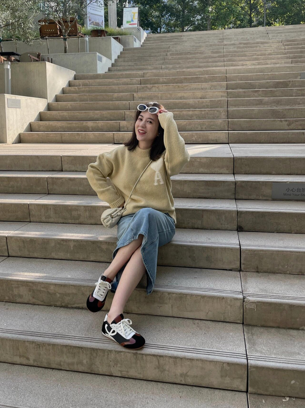 2026 New GS Jacquard Crew Neck Knit (25374-B30)