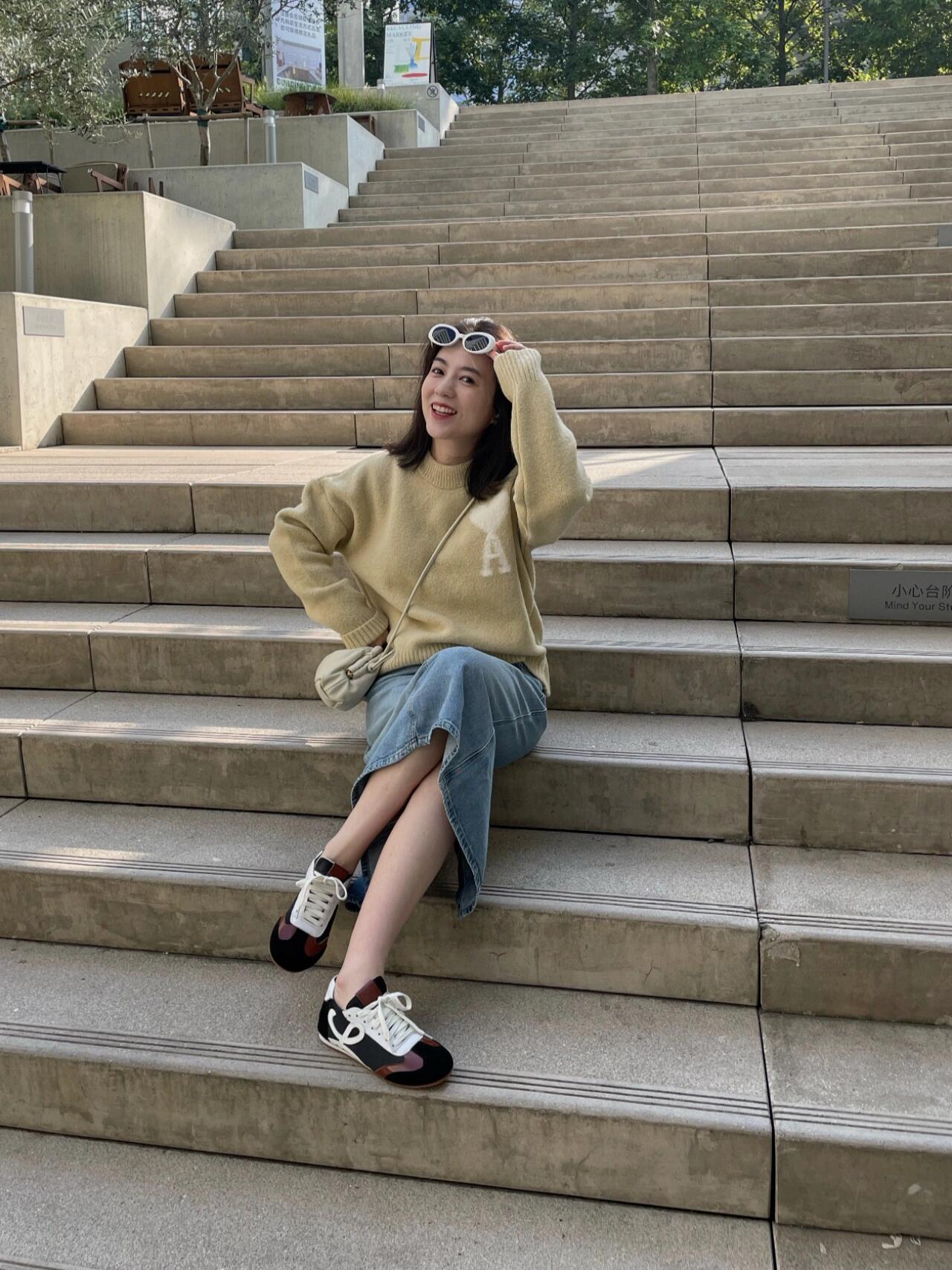 2026 New GS Jacquard Crew Neck Knit (25374-B30)