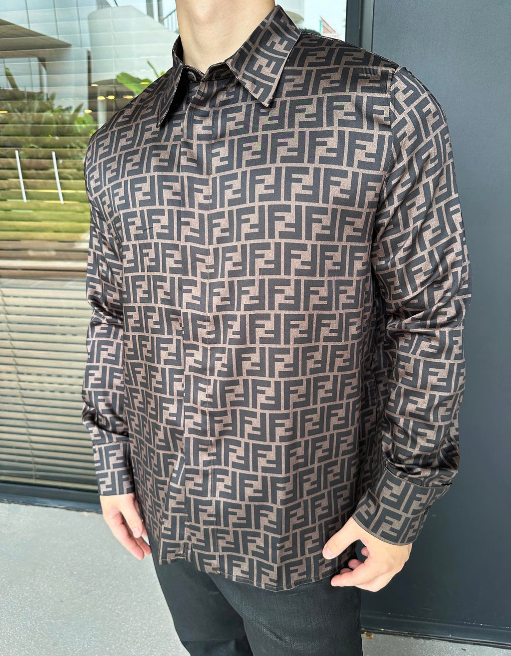 2026 New GS Full Print Shirt khaki (25344-B35)