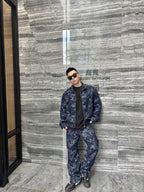 2026 New GS All-Over Jacquard Denim Jacket (BB707-B85)